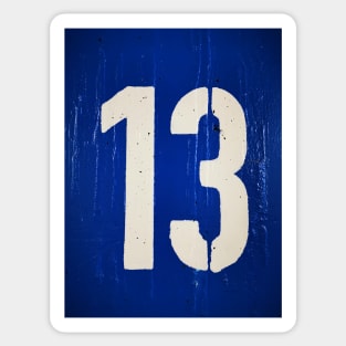 BIG and BOLD number THIRTEEN Sticker